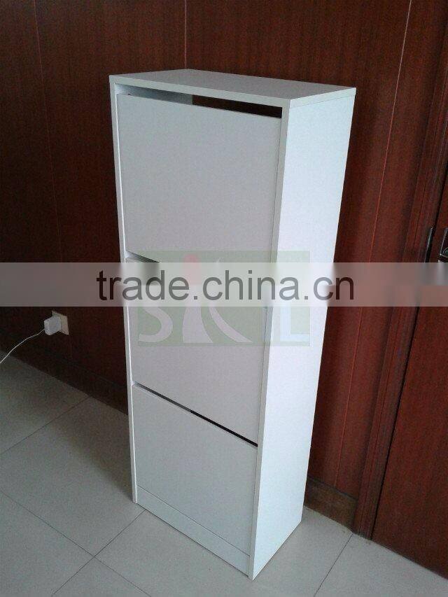 three doors wooden shoe cabinet from china