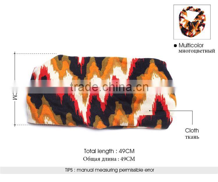 2015 beautiful fashion Wholesale cutton fabric hair accessories, multi color headband