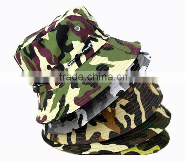 Wholesale 2016 camo bucket hat/ customized logo bucket cap