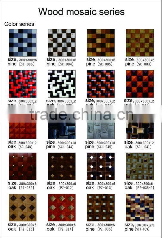 Livingroom natural wall solid wood mosaic parquet