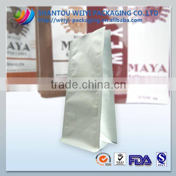 Clear metailized flat bottom underwear zipper pouch bag