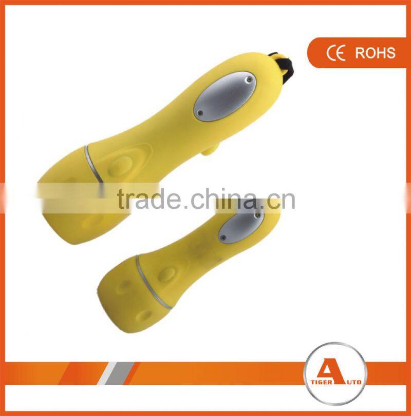 2016 Wholesale Dry Battery Rubber Led Flashlight torch