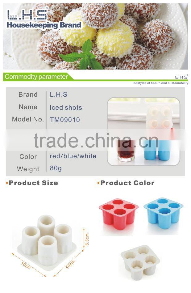 100% food grade shot glass made completely out of ice plastic ice cube tray with lid