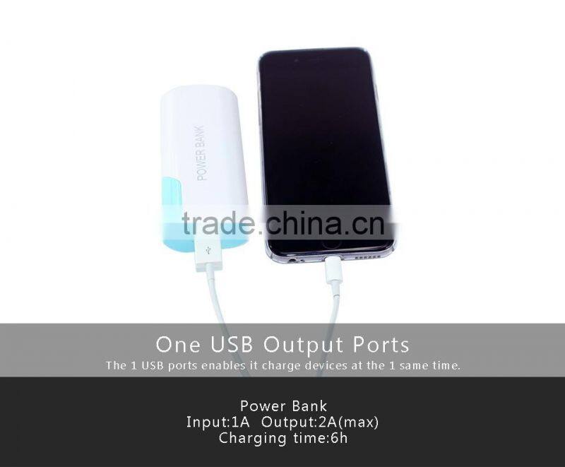 2016 New Mini Power Bank 2400mAh Portable Charger 18650 Charger Device for Smart Mobile Phone Power Supply Powerbank 6598