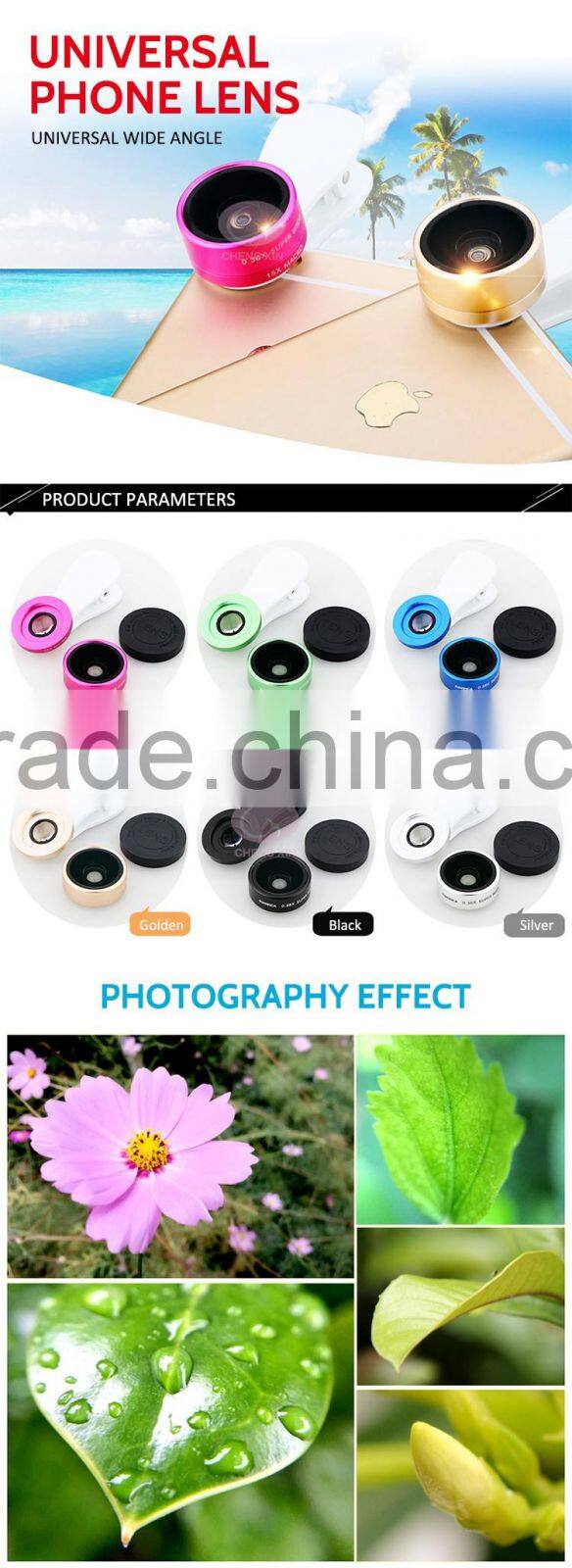 japanese used camera 3 in 1 lens clips mobile camera optical glass ball lens
