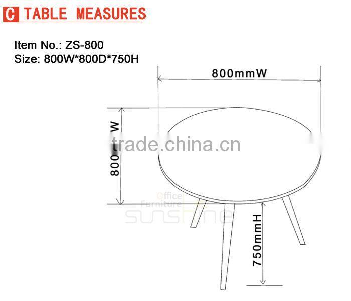 Modern Office Meeting Room Use Metal Frame Negotiation Table ZS-800