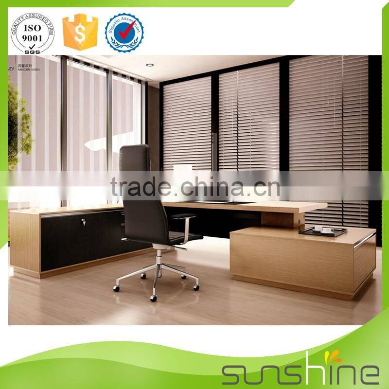 2016 Modern Melamine Faced Chipboard Panel Office Furniture Boss Office Director And CEO Use Executive Desk China New Style
