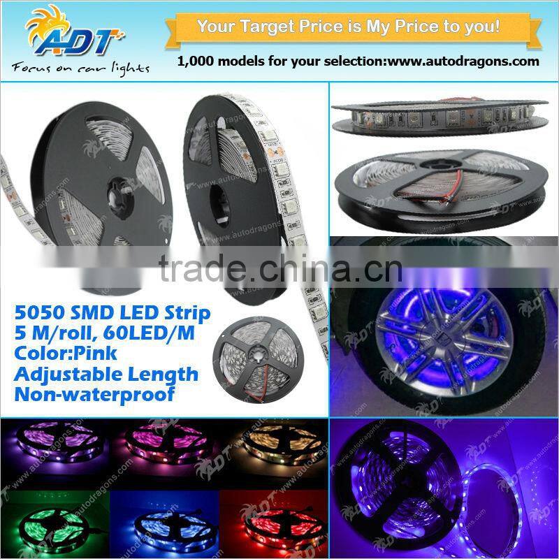 5M SMD 5050 Flexible LED Strip Diode Tape Lights 300 leds purple Non-waterproof 12V