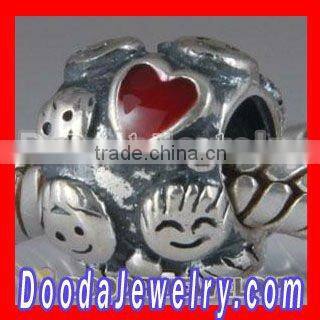 Wholesale European style silver plated Neice beads charms