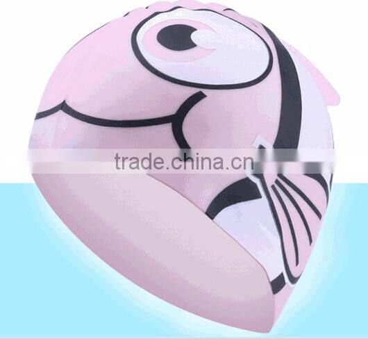 Animal Pattern Cartoon Silicone Kid Children Swimming Bathing Head Cover Cap Hat
