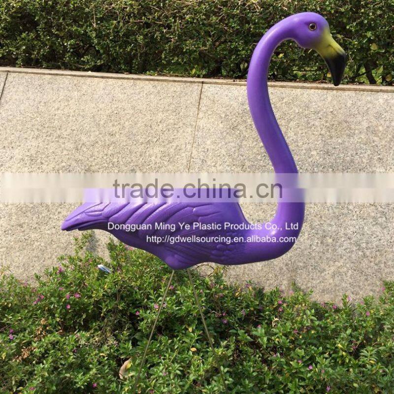 Plastic purple flamingo garden yard and lawn art ornament wedding ceremony decoration animal bird Figurine