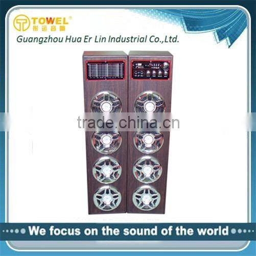 4" led screen professional hi-fi active stage speaker with light