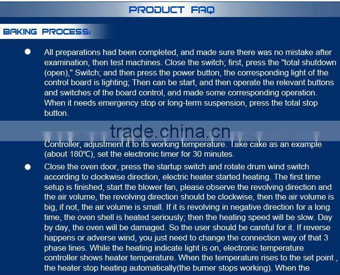 K314 Food & Beverage Electric And Gas And Diesel Oil Rotary Convection Oven