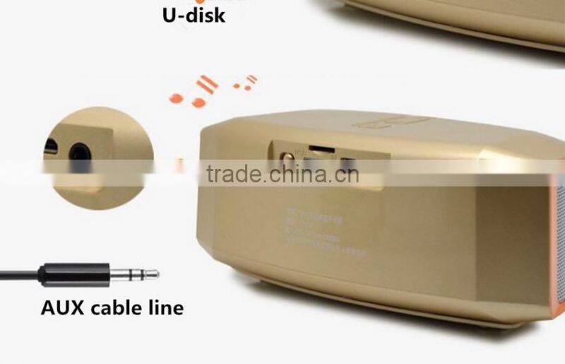GS809 Portable Stereo Bass music TF card reader Bluetooth speaker for Mobile phone/Computer with coloured lamp
