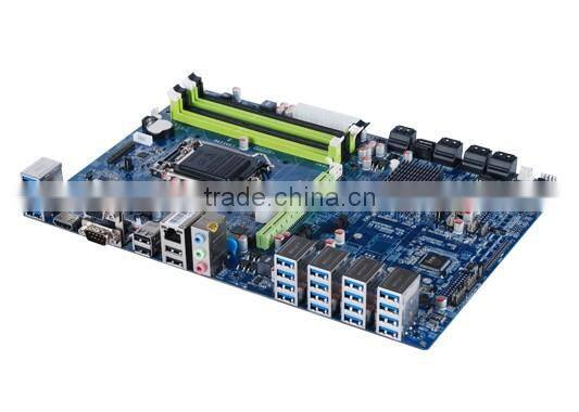H87 DVR ATX industrial motherboard with 24 usb