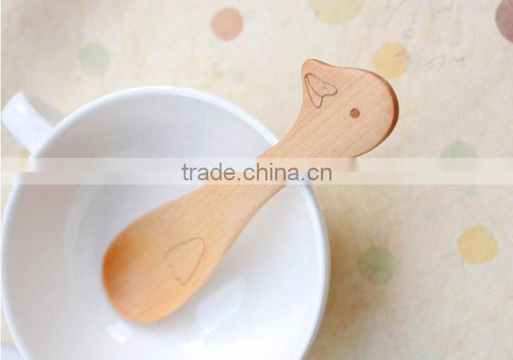 Animal-shape Wooden children spoon