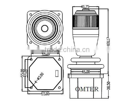 OMH78 Series 3-axis joystick (photovoltaic) OMH45 Series 3-axis joystick (Hall)