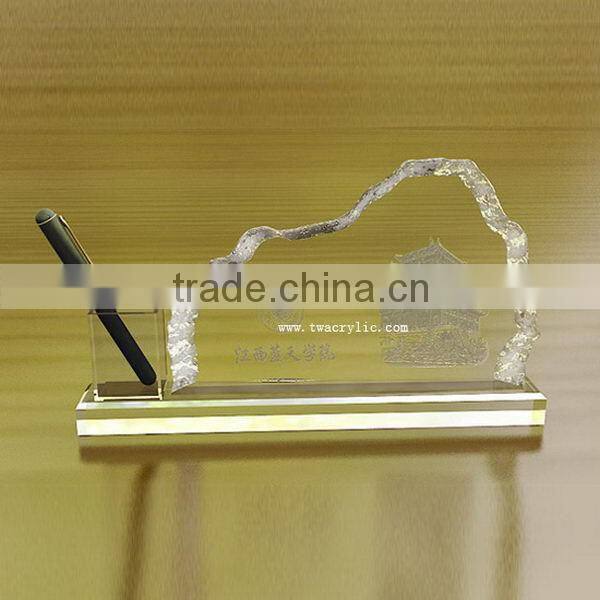 Contemporary classical acrylic cube with light