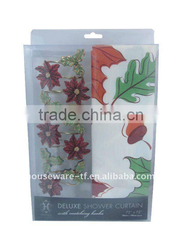 Christmas shower curtain ,peva shower curtain,eva shower curtain