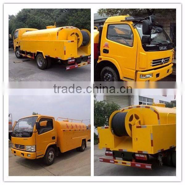 Sewer cleaning truck 6 Wheels Sewer vacuum truck 4x2 Sewer vacuum truck for sale