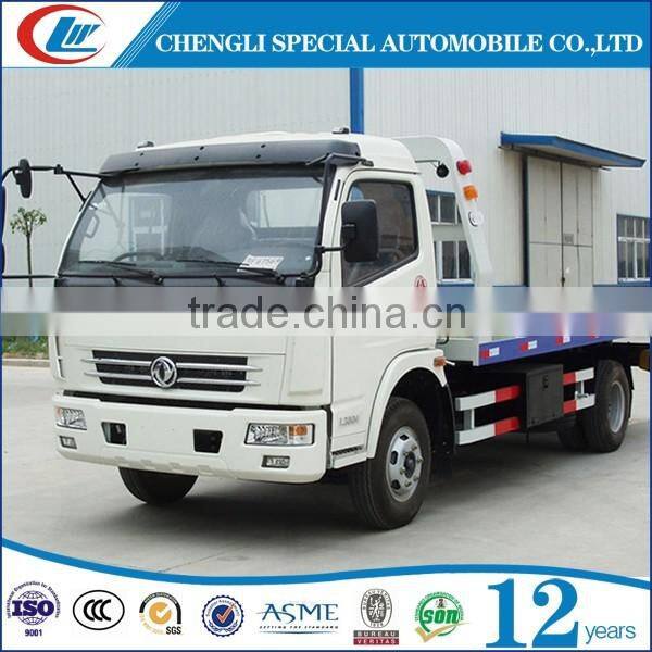 dongfeng Multipurpose recovery truck vehicle 125hp chinese pickup bedford trucks 4x2 turbocharger rollback tow trucks for sale