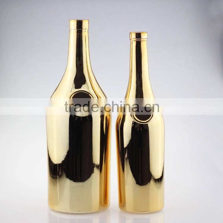 Have market advantage hammer shape Bottles 750ml paint glass bottle frosted aclohol bottles