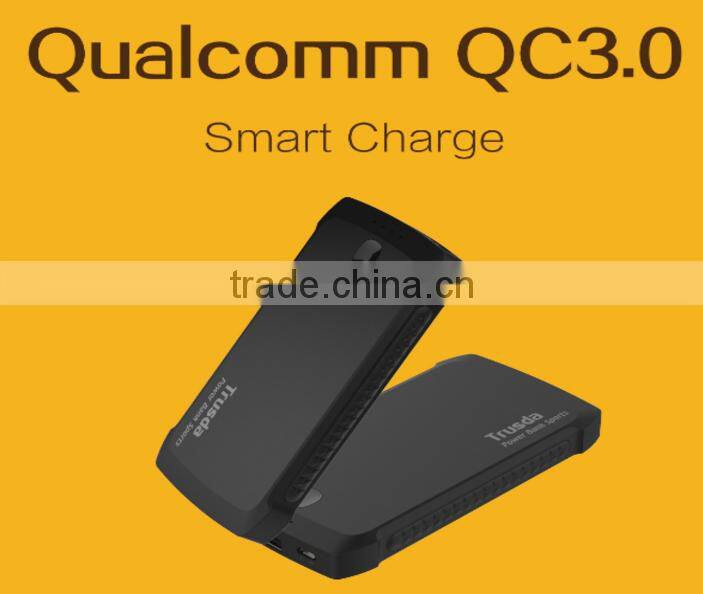 TRUSDA High quality Qualcomm approved rohs power bank 10000mah qc3.0 power bank battery power bank for phone