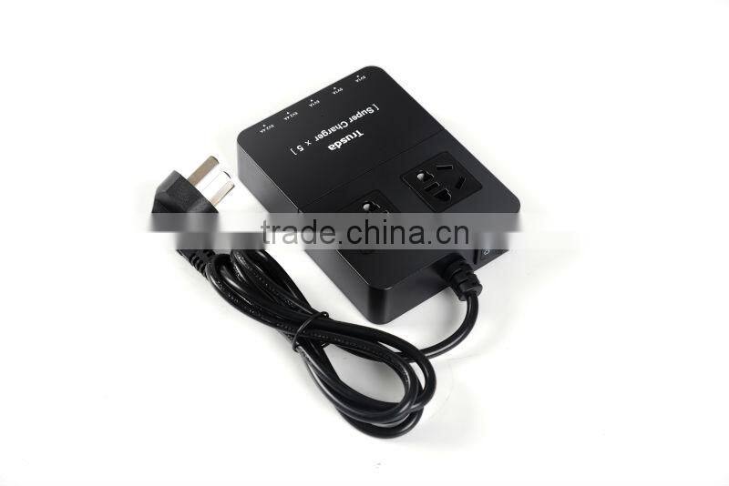 US EU plug 4-port wholesale micro usb charger for smartphone tablet