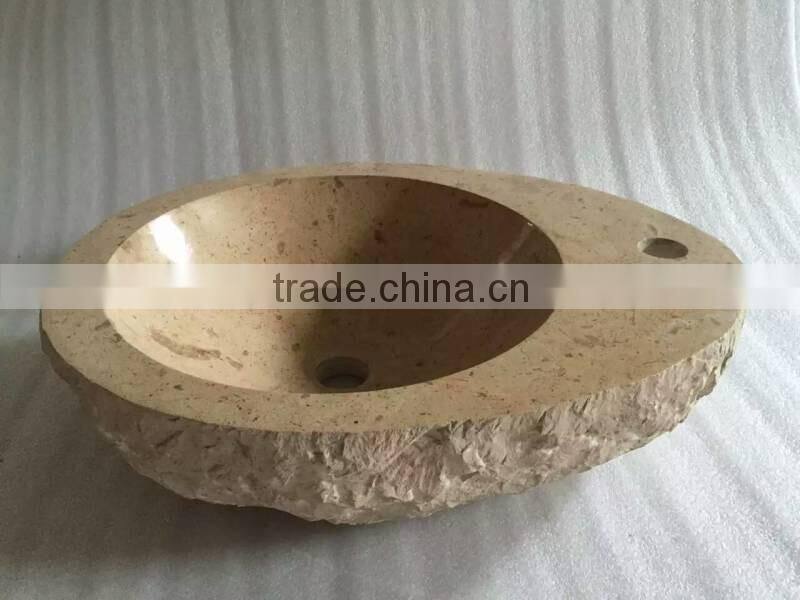 Luxury building design natural stone marble bathroom pedestal sinks for sale