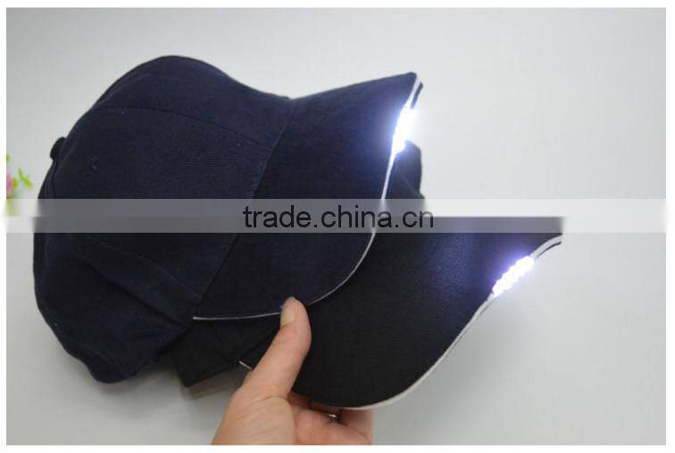 Wholesale LED Lighted Glow curved brim Baseball cap Golf Hip-hop Sports hat