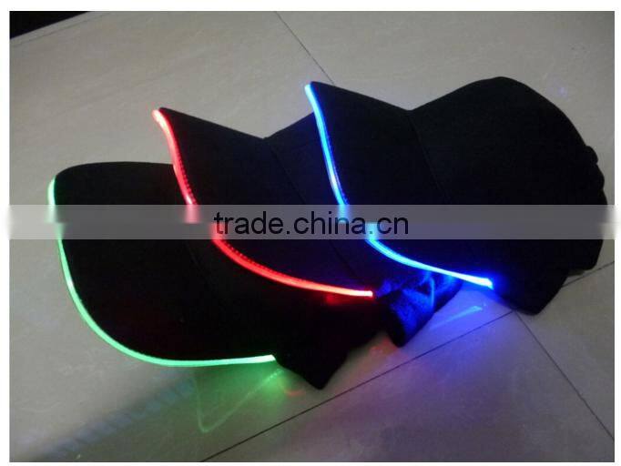 Wholesale LED Lighted Glow curved brim Baseball cap Golf Hip-hop Sports hat
