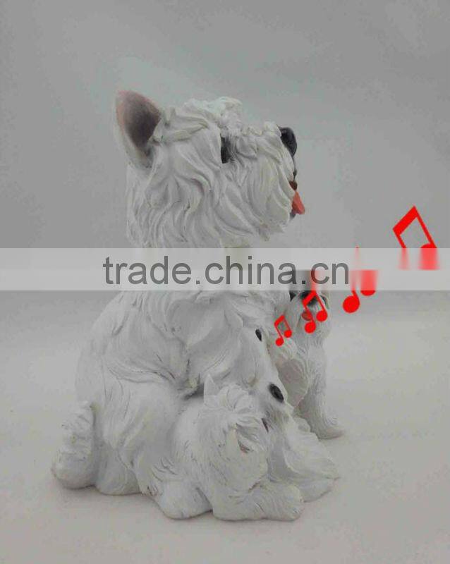 home resin music dog with shake head