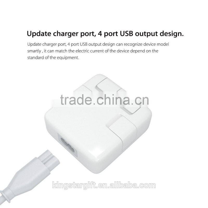 US plug wall travel 4 port usb charger