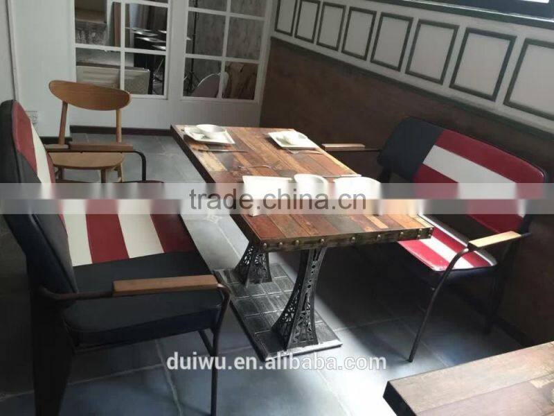Hot sale chinese modern fast food restaurant Iron dining tables and chairs