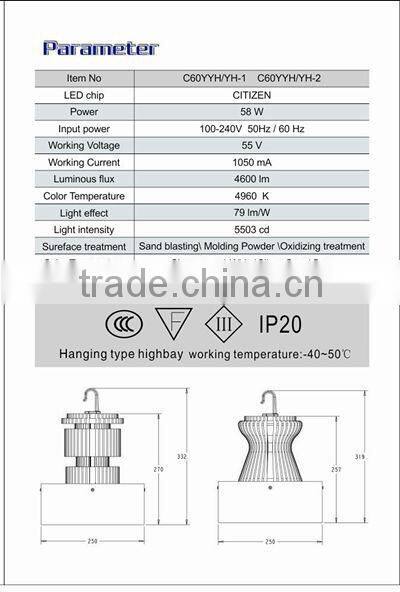 Led Highbay with high power and energy saving
