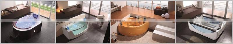 Sanitary ware 2 person style whirlpool massage bathtub with pillow