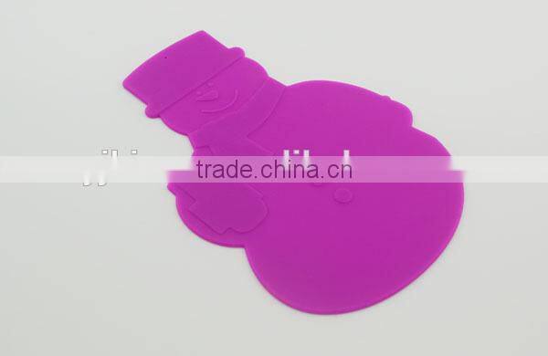silicone snowman shape decorative tea cups mat