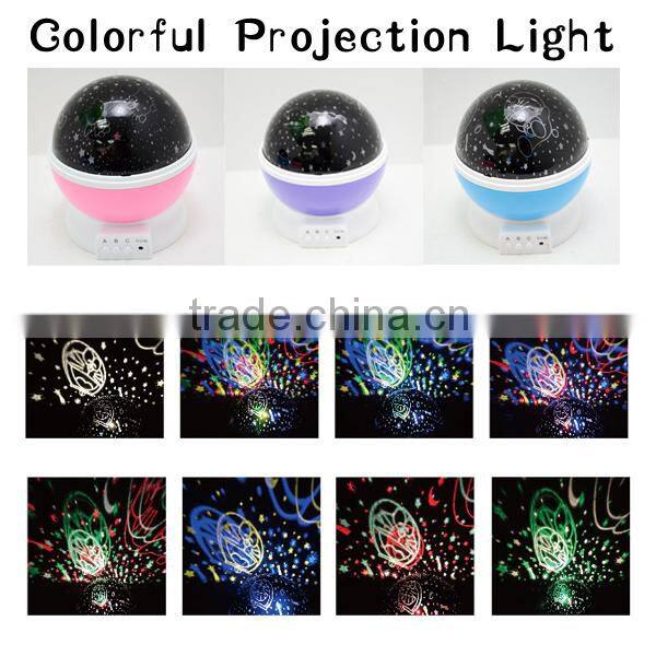 New ! Hot sale color changing LED Projection Light From China Supplier Creative USB Charging or Battery Operated Projector Light