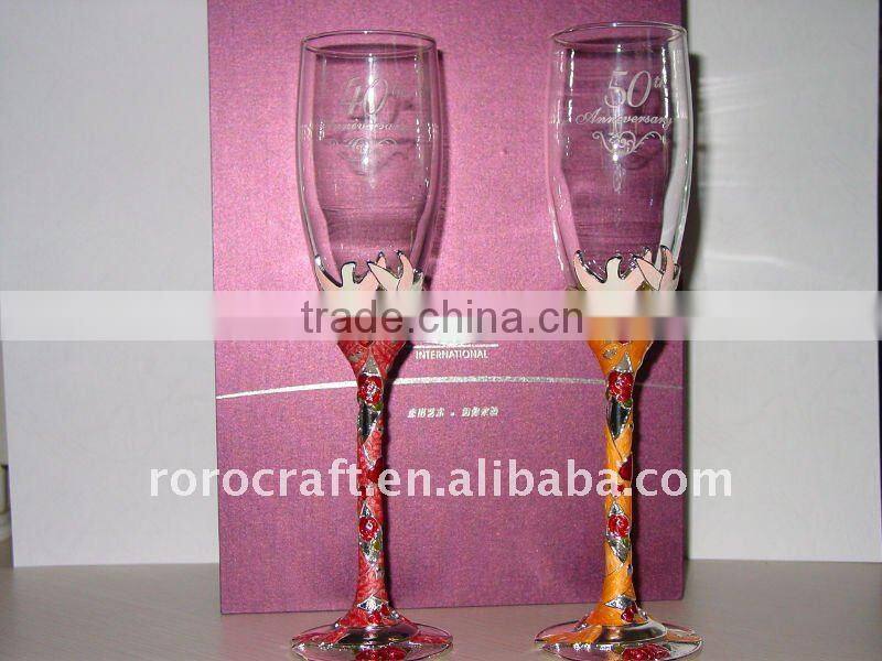 50th birthday champagne glass gift