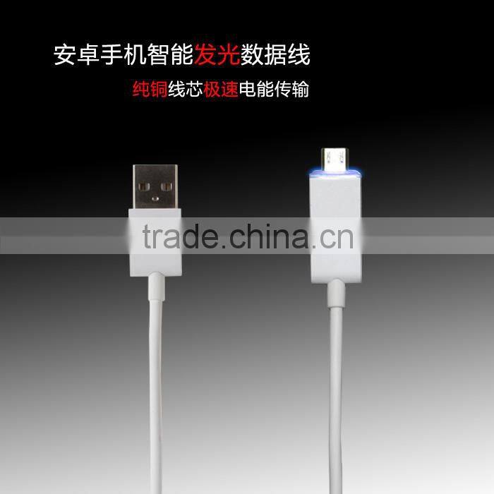 wholesale universal colorful fast charging micro usb led data cable for Samsung/HUAWEI/XIAOMI
