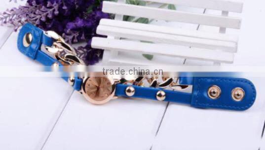 fashion PU wrist women lady watch