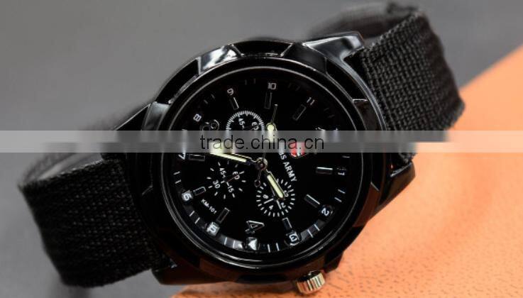 fashion woven man quartz gemius army fitness watch