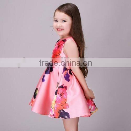 2016 baby girls kids party wear dresses factory direct flower summer dresses for kids