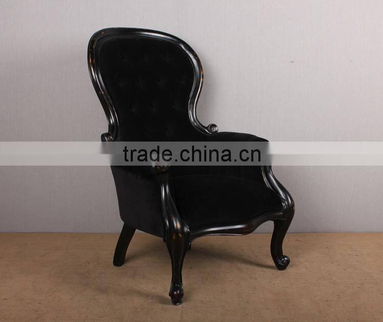 Popular single seater wood fabric folding chair single seater sofa chairs