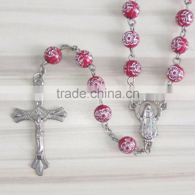 Wholesale goods from china catholic plastic rosary glass rosary stone rosary