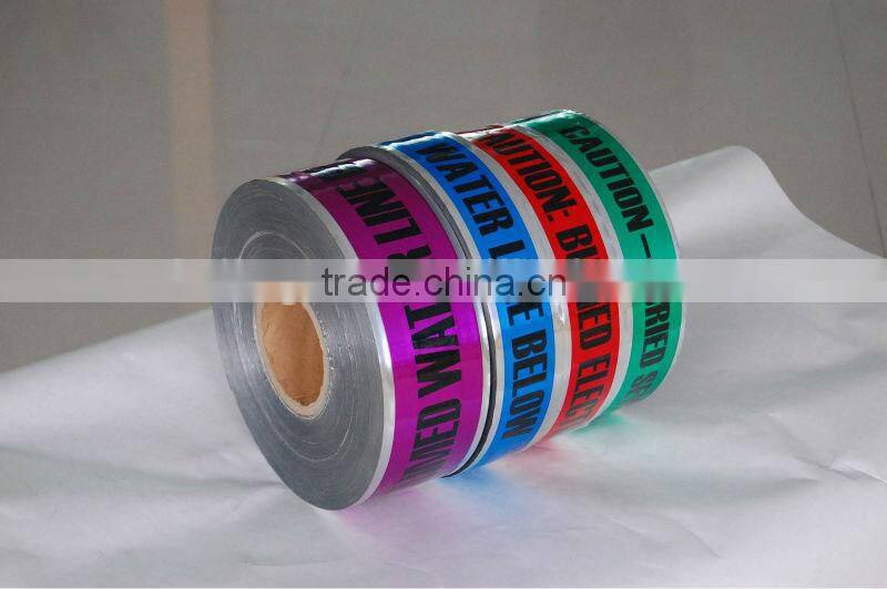 Underground detectable warning tape electrical cable tape