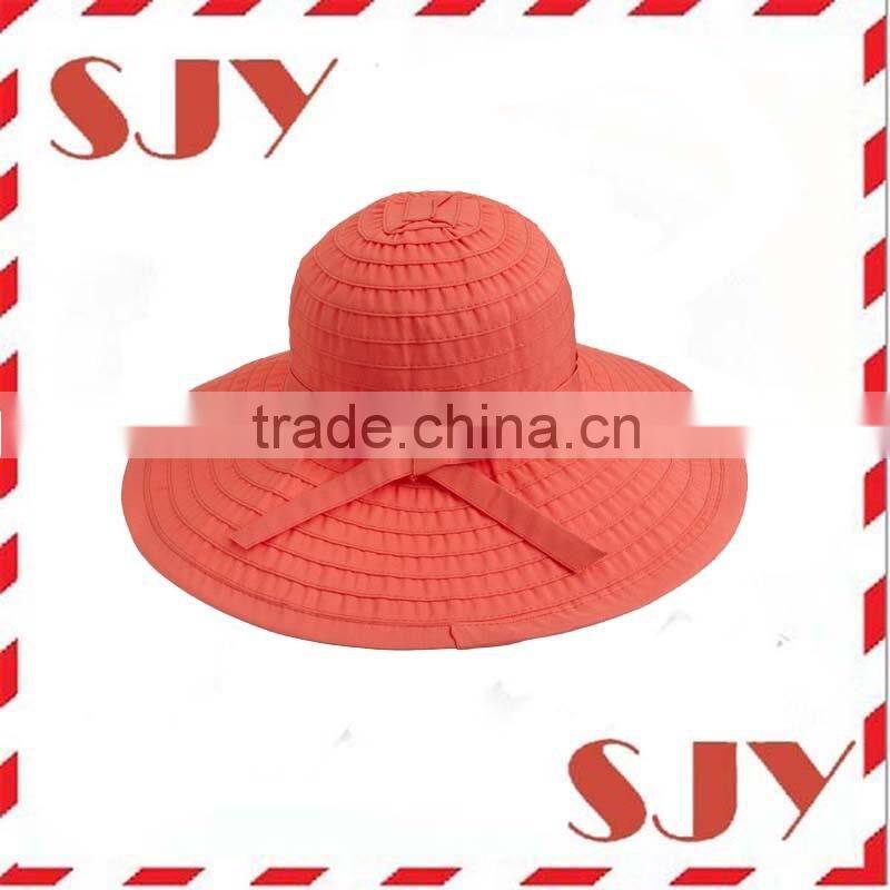 Promotional cheap polyester wide brim floppy summer hat