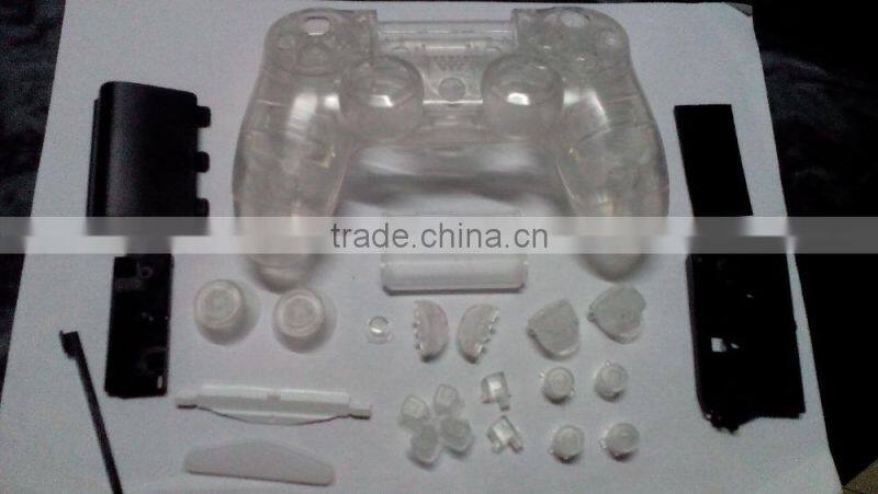 color Transparent Clear crystal Controller Full Housing Shell for Dualshock for PS4 for Playstation 4 Clear Controller shell