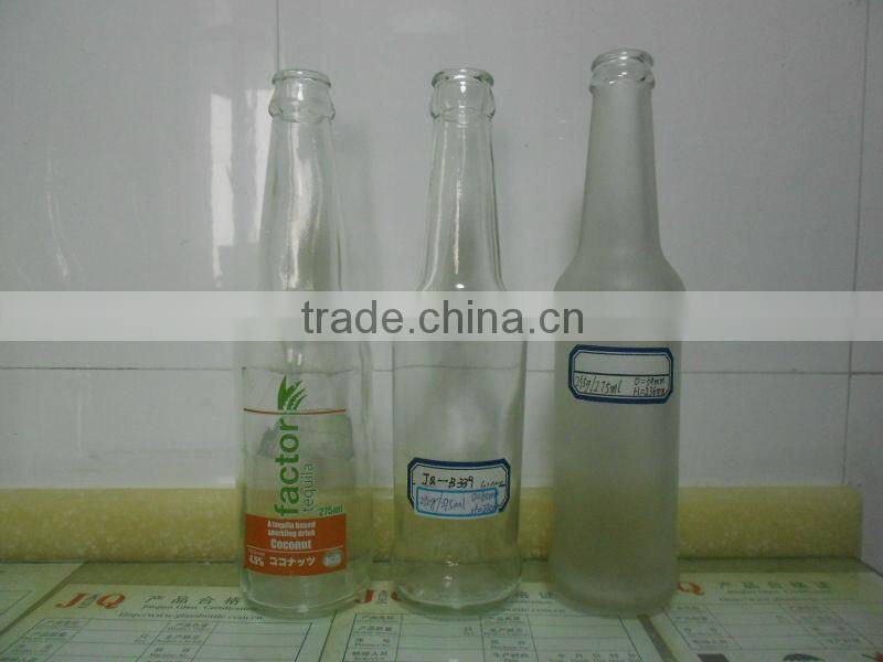 275ml clear glass sparkling drink bottle