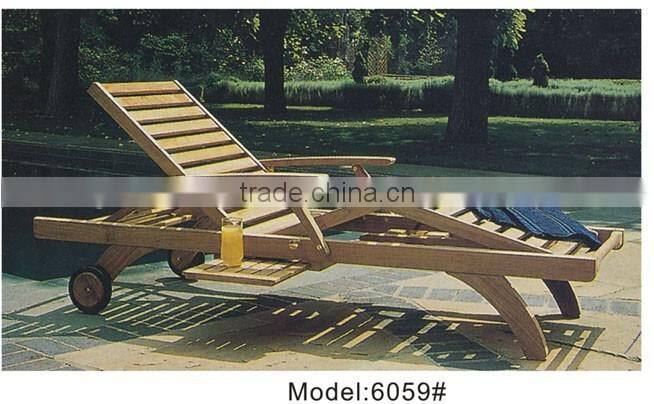 Outdoor wooden sun lounger garden wooden sunbed chairs